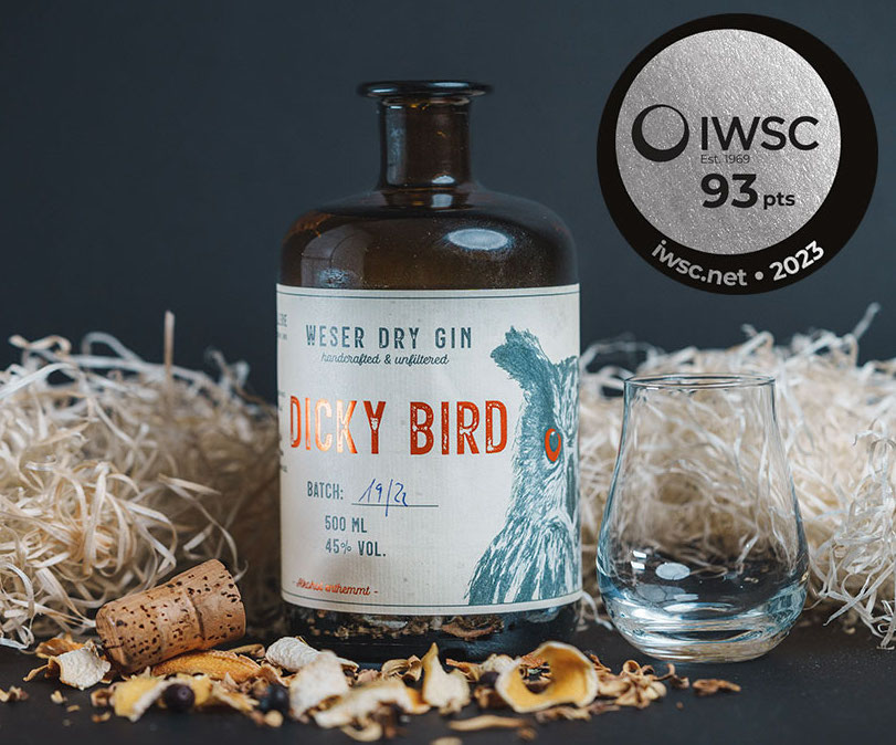 Dicky Bird Weser Dry Gin IWSC Silver 2023